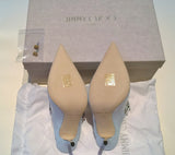 Jimmy Choo Bing 100 Powder Blue Aurora Rhinestone Strap Mules New Shoes Heels