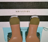 Aquazzura Candy Crystal Silver Rhinestone Flats Sandals Slide