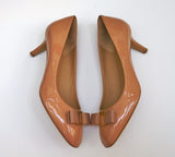 Ferragamo Erice 55 Carla New Blush Patent Bow Heels 10C