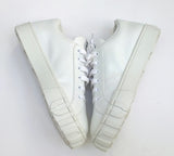 Miu Miu Winter Low Top White Leather Sneakers Logo