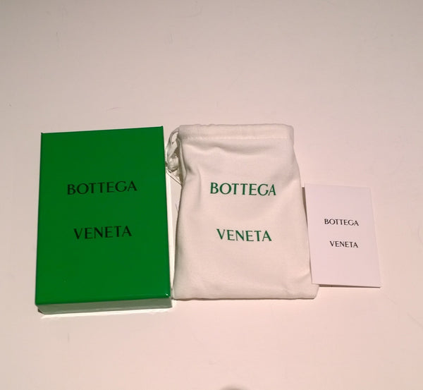 Bottega Veneta Leather Card Wallet Case in Black and Brown