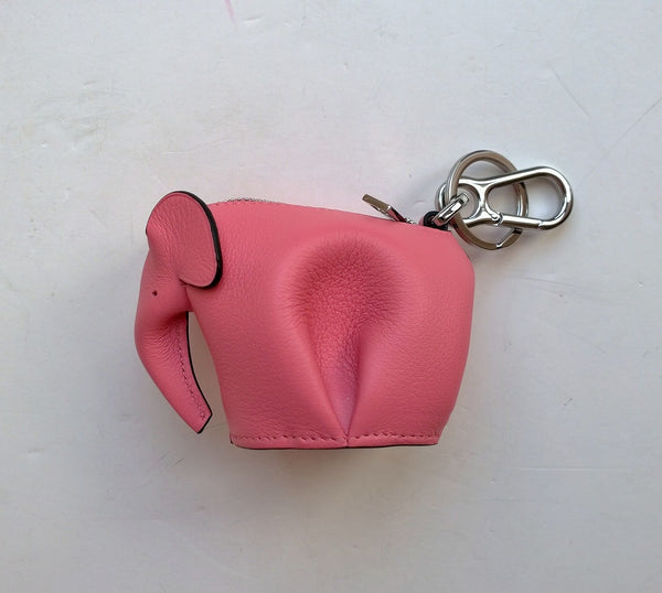 Loewe Pink Elephant Bag Charm Coin Purse Key Ring