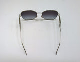 Prada Oversized Geometric Sunglasses in Silver with Triangle Logo Sides