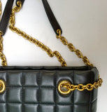 Saint Laurent Square Quilted Small Tote with Gold Tone Chain Bag New with Box