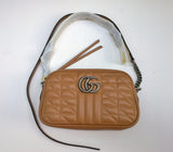 Gucci Marmont Small GG Camera Crossbody Leather Chain Bag