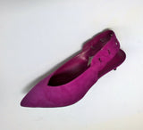 Hermes Gabriela 40 Purple Suede Slingback Heels New In Box