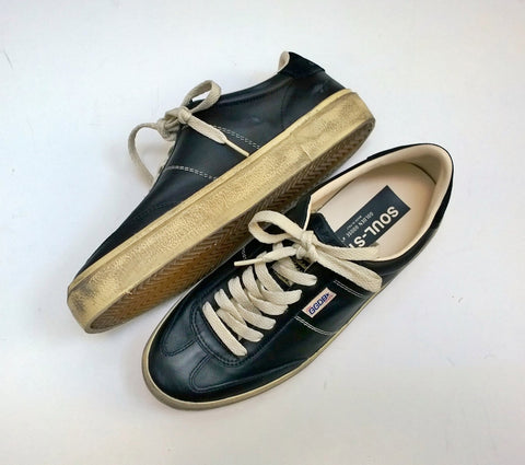 Golden Goose Soul Star Sneakers in Black Leather Trainers