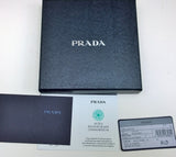 Prada Logo Printed Leather Collarette Necklace Double Bracelet Choker