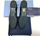 Prada Triangle Logo Black Patent Flats Shoes