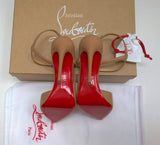 Christian Louboutin Jenlove 100 Blush Warm Beige Nude Ankle Strap Heels