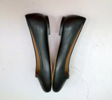 Chloé Marcie Black Leather Flats with Gold Detail New Shoes