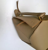 Loewe Puzzle Small Bag in Beige Tan Leather New