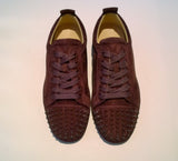 Christian Louboutin Louis Junior Spikes Orlato Majestueux Plum Suede