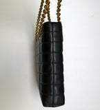 Saint Laurent Square Quilted Small Tote with Gold Tone Chain Bag New with Box