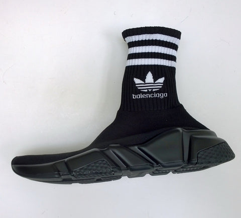 Balenciaga x Adidas Speed Light Logo-Jacquard Socks Slip on Stretch Sneakers