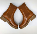 Chloé Noua Caramel Leather Ankle Boots