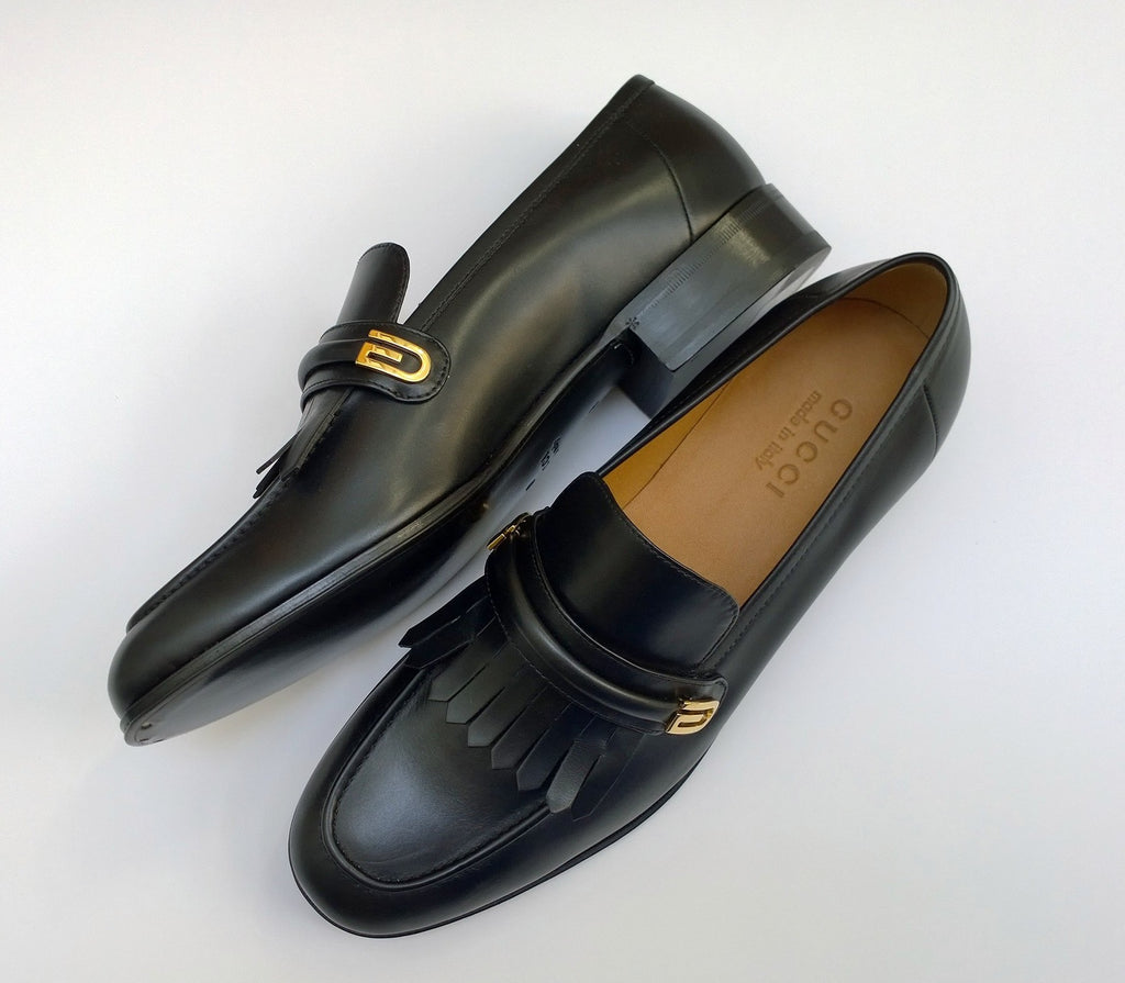 Gucci Aldo Black Leather Loafers Shoes New in Box Flats – AvaMaria Gucci Aldo Black Leather Loafers Shoes New in Box Flats – AvaMaria