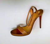 Christian Louboutin Loubi Queen 120 Nude Leather Platform Sandals Loubiqueen Heels