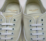 Saint Laurent Venice Low Top Sneakers in Off White Perforated Leather New in Box Trainers
