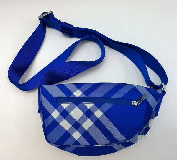 Burberry Shield Blue Check Belt Bag Small