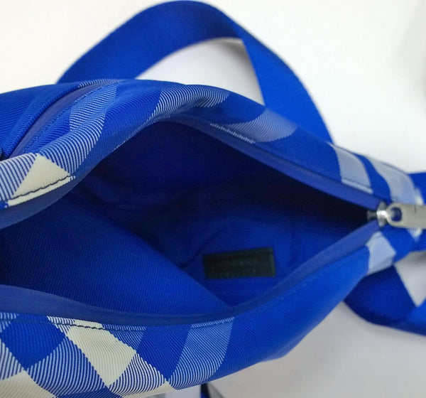 Burberry Shield Blue Check Belt Bag Small