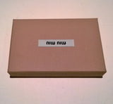 Miu Miu Key Chain Logo Bag Charm with Yellow Leather New in Box
