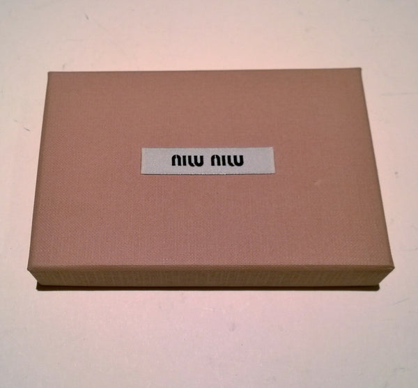 Miu Miu Key Chain Logo Bag Charm with Yellow Leather New in Box