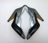 Givenchy Black Leather Printed Elaphe Heels