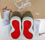 Christian Louboutin Louis Junior Orlato Brown Suede Sneakers Flex