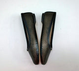 Chloé Marcie Black Perforated Leather Flats Shoes