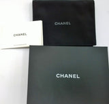 Chanel Black Cavier Leather Quilted CC Logo Small Flap Card Holder Wallet