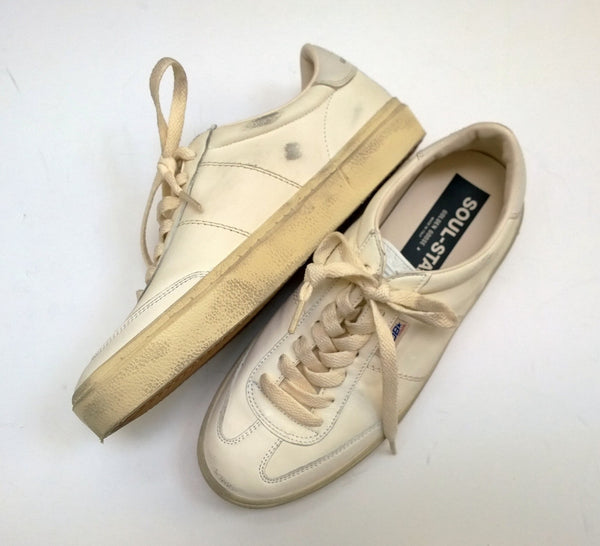 Golden Goose Soul Star Beige Cream Leather Sneakers