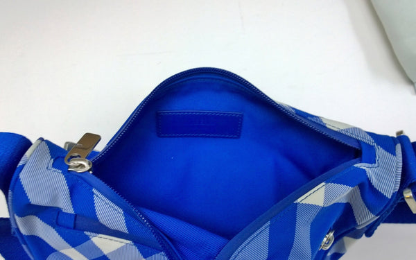 Burberry Shield Blue Check Belt Bag Small