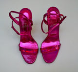 Christian Louboutin Loubigirl 100 Psychic Fuchsia Metallic Pink Ankle Strap Sandals