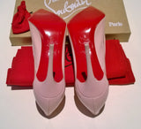 Christian Louboutin Sporty Kate 85 Pale Pink Patent Heels Lin Rosy