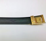 Saint Laurent Cintura Black Leather and Gold Buckle Belt YSL 3cm 30mm