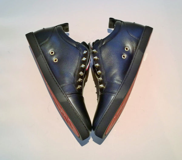 Christian Louboutin F.A.V. Fique a Vontade Flat Black Leather Flats