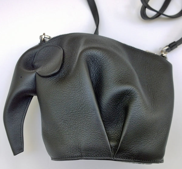 Loewe Elephant Black Leather Crossbody Mini Bag