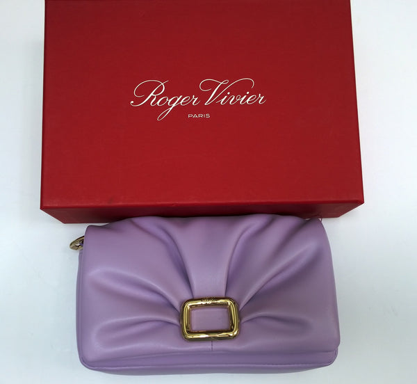 Roger Vivier Viv' Choc Crossbody Bag Phone Pouch Baby Purple