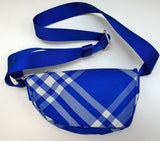 Burberry Shield Blue Check Belt Bag Small