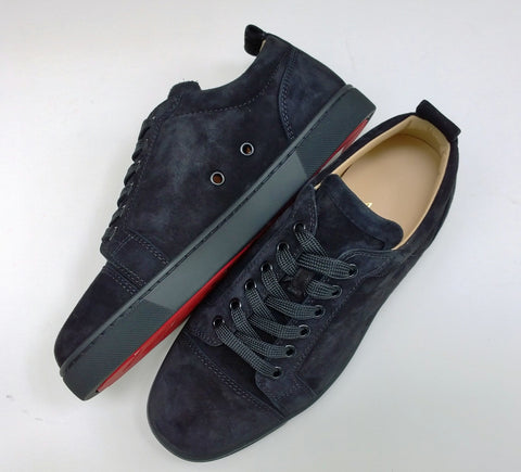 Christian Louboutin Louis Junior Black Suede Sneakers