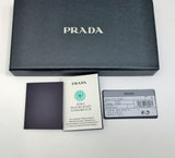 Prada Padded Black Soft Leather Partitioned Clutch Pouch