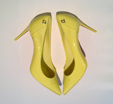 Christian Louboutin Sporty Kate 85 Patent Yellow Heels Piou Piou