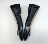 Prada Triangle Logo Black Patent Flats Shoes