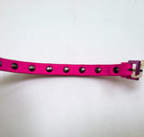 Valentino Garavani Pink PP Fuchsia Rockstud Leather Bracelet Pantone