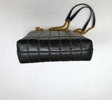 Saint Laurent Square Quilted Small Tote with Gold Tone Chain Bag New with Box