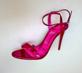 Christian Louboutin Loubigirl 100 Psychic Fuchsia Metallic Pink Ankle Strap Sandals