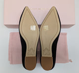 Sophia Webster Bibi Butterfly Flats in Black Suede and Neon Pink and Yellow