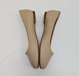 Chloé Marcie Pale Beige Leather Flats with Gold Tone Details New in Box Shoes Delicate Nude