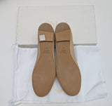 Chloé Marcie Pale Beige Leather Flats with Gold Tone Details New in Box Shoes Delicate Nude